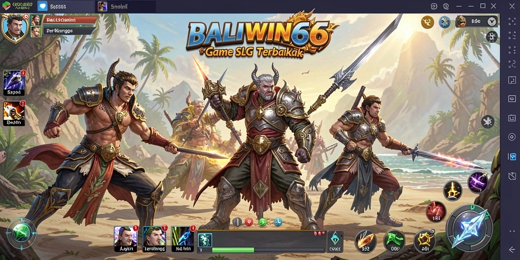 Screenshot gameplay BALIWIN66 yang menunjukkan pertempuran strategis.