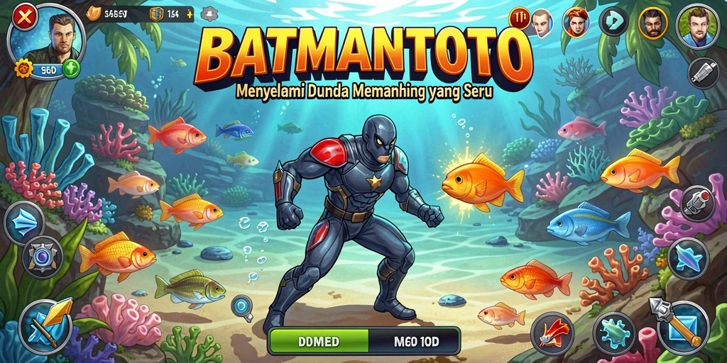 Screenshot GAMEPLAY <strong>BATMANTOTO</strong> menampilkan aksi seru saat memancing.