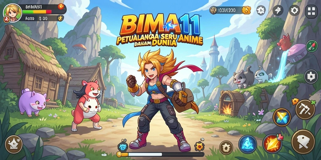 Tangkapan layar BIMA11 menampilkan karakter Anime yang sedang beraksi.