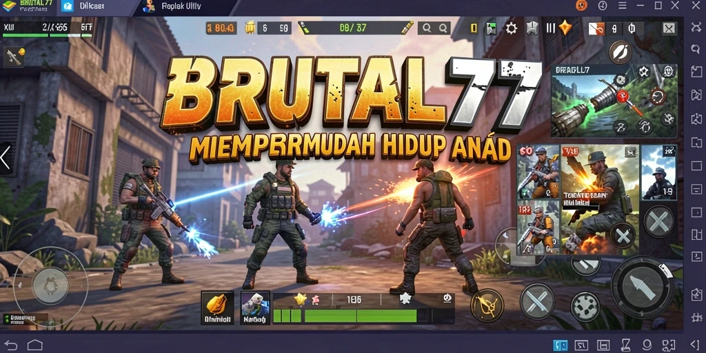Tampilan utama aplikasi BRUTAL77 dengan fitur pengaturan tugas yang mudah.