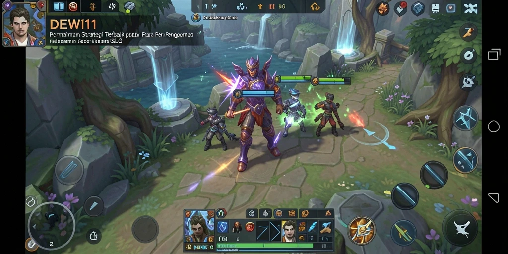 Tampilan gameplay menarik dari DEWI11 yang menunjukkan aksi strategi SLG.