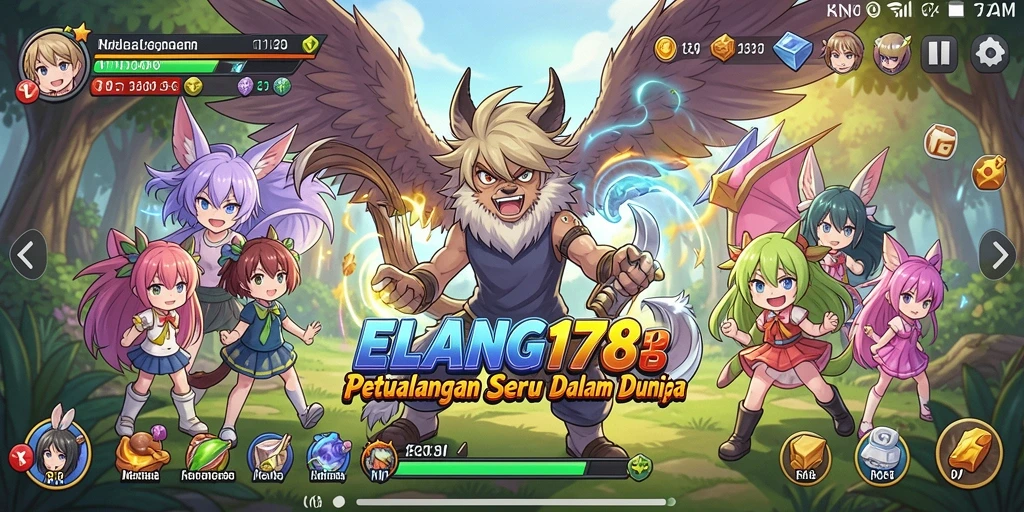 Tampilan gameplay ELANG178 yang penuh aksi dan warna.