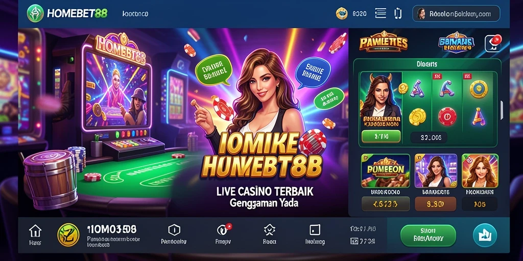 Tangkapan layar gameplay Live Casino di HOMEBET88 yang menarik.