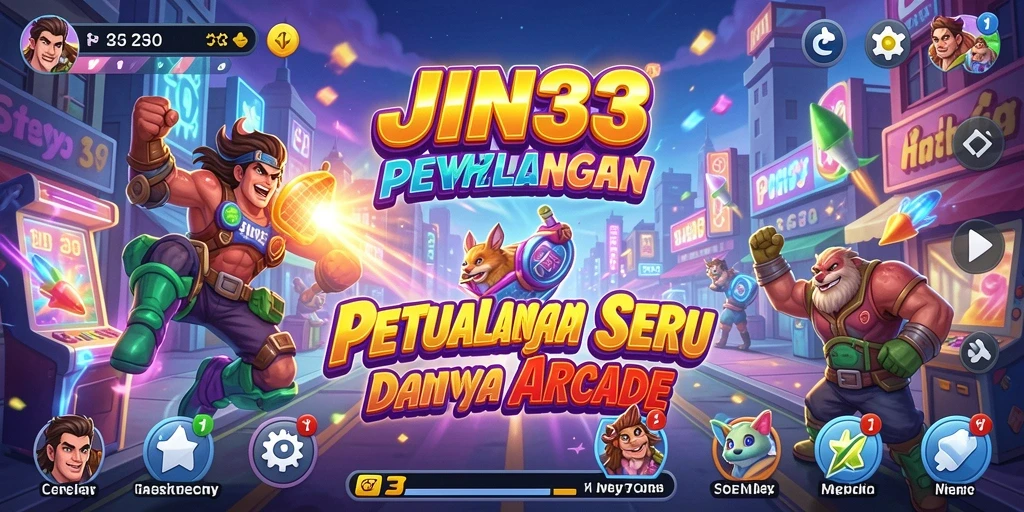 Screenshot utama JIN33 menampilkan aksi seru dalam gameplay arcade.