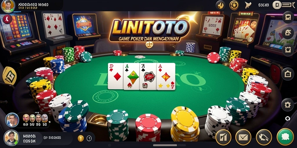 Tampilan gameplay Poker yang seru dan menantang di LINITOTO.