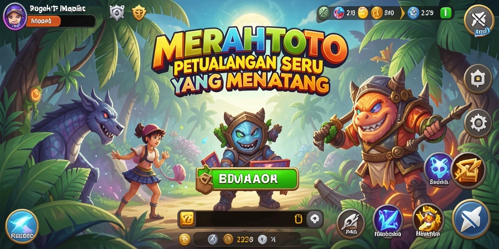 Tampilan gameplay menarik dari MERAHTOTO saat menjelajahi dunia petualangan.
