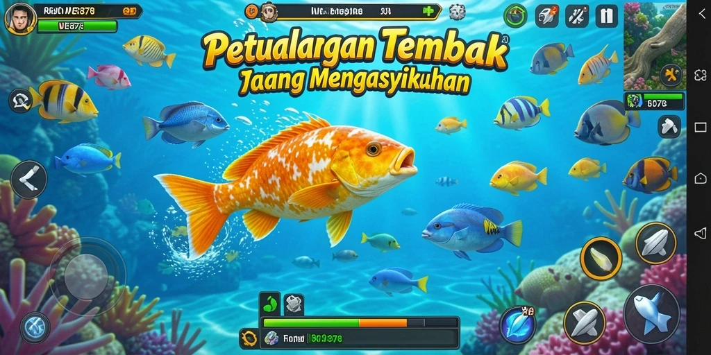 Screenshot WE878 menampilkan aksi memancing yang seru dan grafis menakjubkan.
